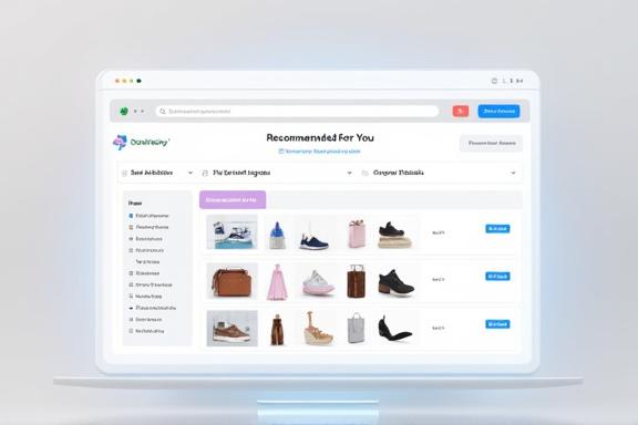 Benutzeroberfläche mit personalisierten Produktempfehlungen